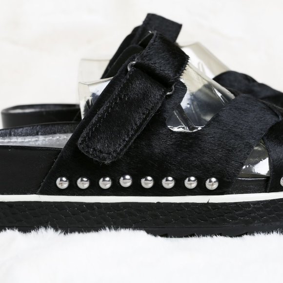 Donald J. Pliner Calf Hair Lug Platform Sandals | Size 8 - Picture 9 of 11